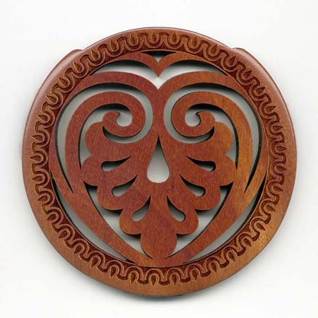 05 mahogany with gothic rosette