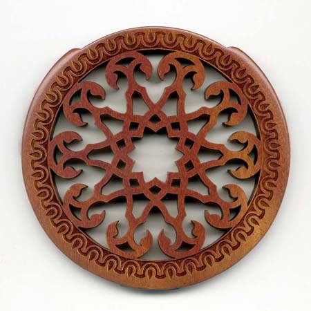 07 mahogany with gothic rosette