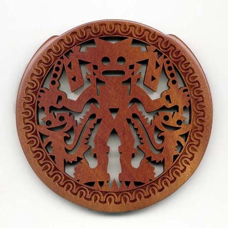 08 mahogany with gothic rosette