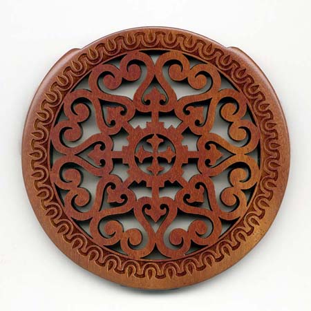09 mahogany with gothic rosette