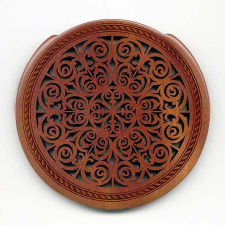 10 mahogany with classic rosette