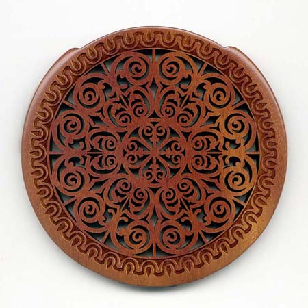 10 mahogany with gothic rosette