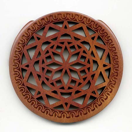 11 mahogany with gothic rosette