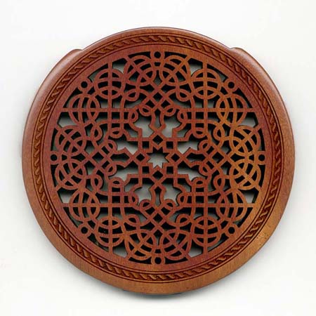 12 mahogany with classic rosette