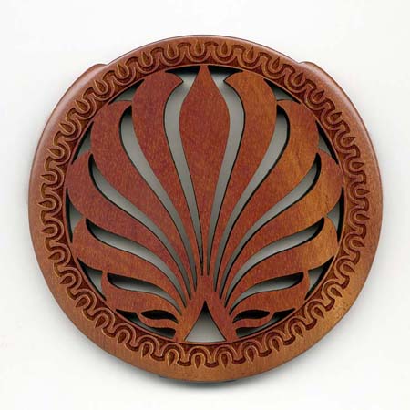 15 mahogany with gothic rosette