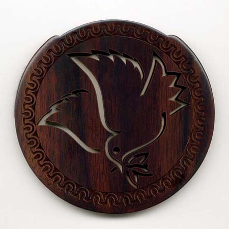 Lute Hole - guitar soundhole cover - #06 design in rosewood wood